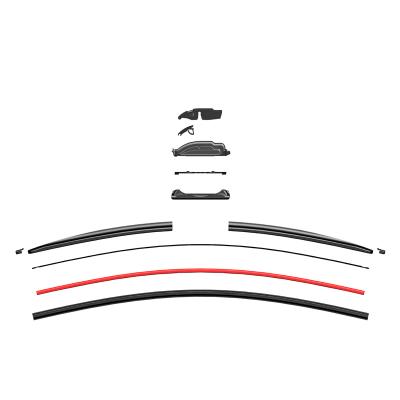 PREMIUM QUALITY MULTIFUNCTIONAL RED LINE HYBRID WINDSHIELD WIPER BLADES WITH 17 ADAPTORS CLEANING FRAMELESS UNIVERSAL